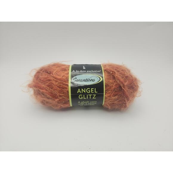 Sensations Angel Glitz Copper Sparkle Yarn 50g 44yd Acrylic Nylon Wool JoAnn - Picture 1 of 7